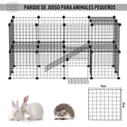 PawHut Parque metálico PawHut DIY para roedores color Negro, , large image number null